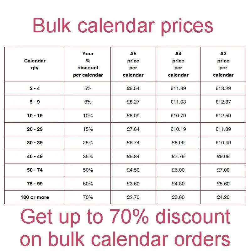 2036 Personalised Photo Calendar