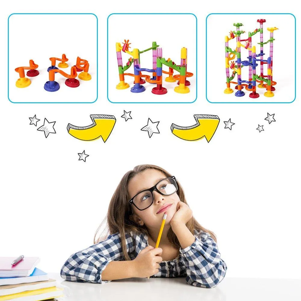 219 Pieces Marble Run Race Set