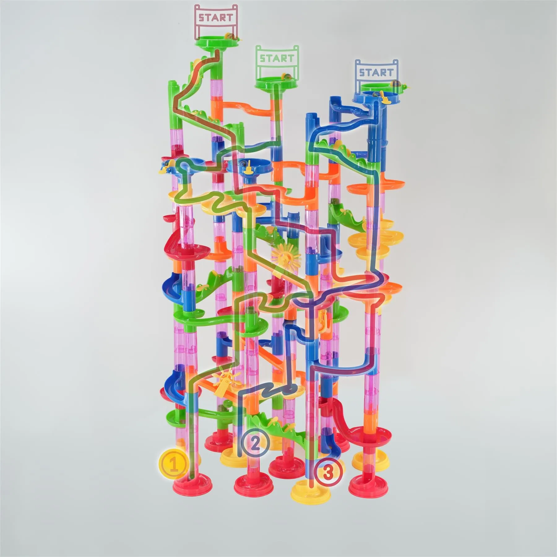 219 Pieces Marble Run Race Set