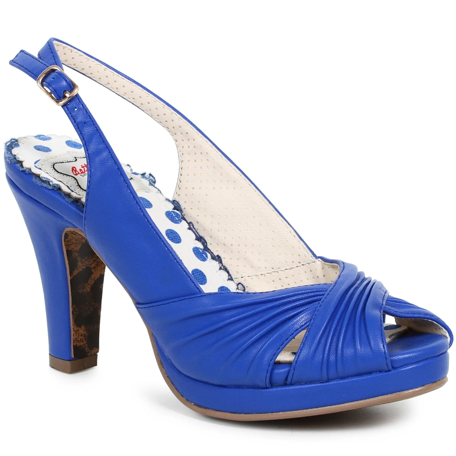 4 Ruched Peep Toe Sling Back