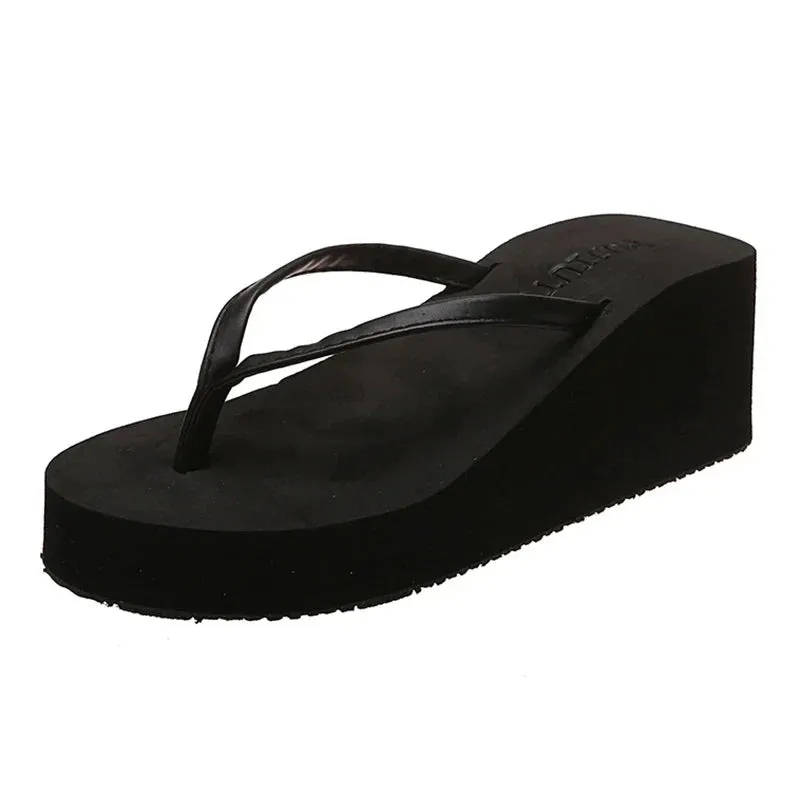 AMOZAE- - Fashion Women's Wedge Flip Flops