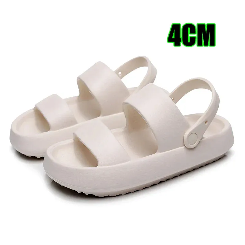 AMOZAE- - Summer Beach Platform Sandals Green EVA Slides