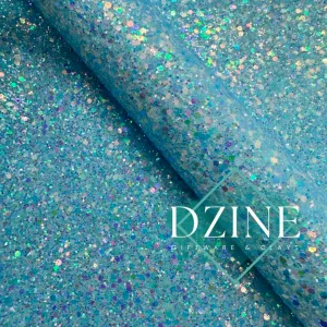 Blue chunky glitter glow in the dark roll