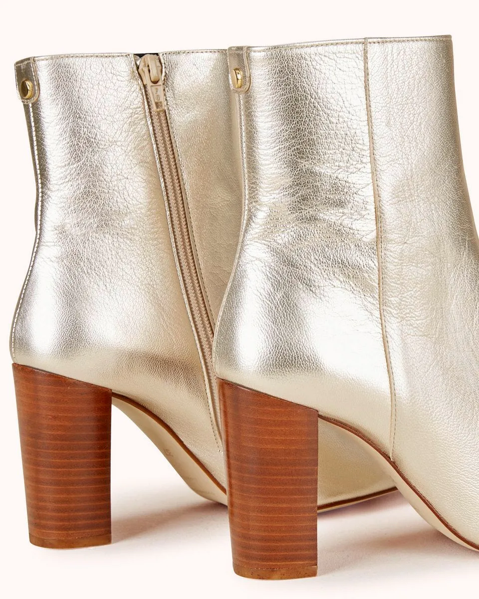 Bottines En Cuir Lexica - Doré