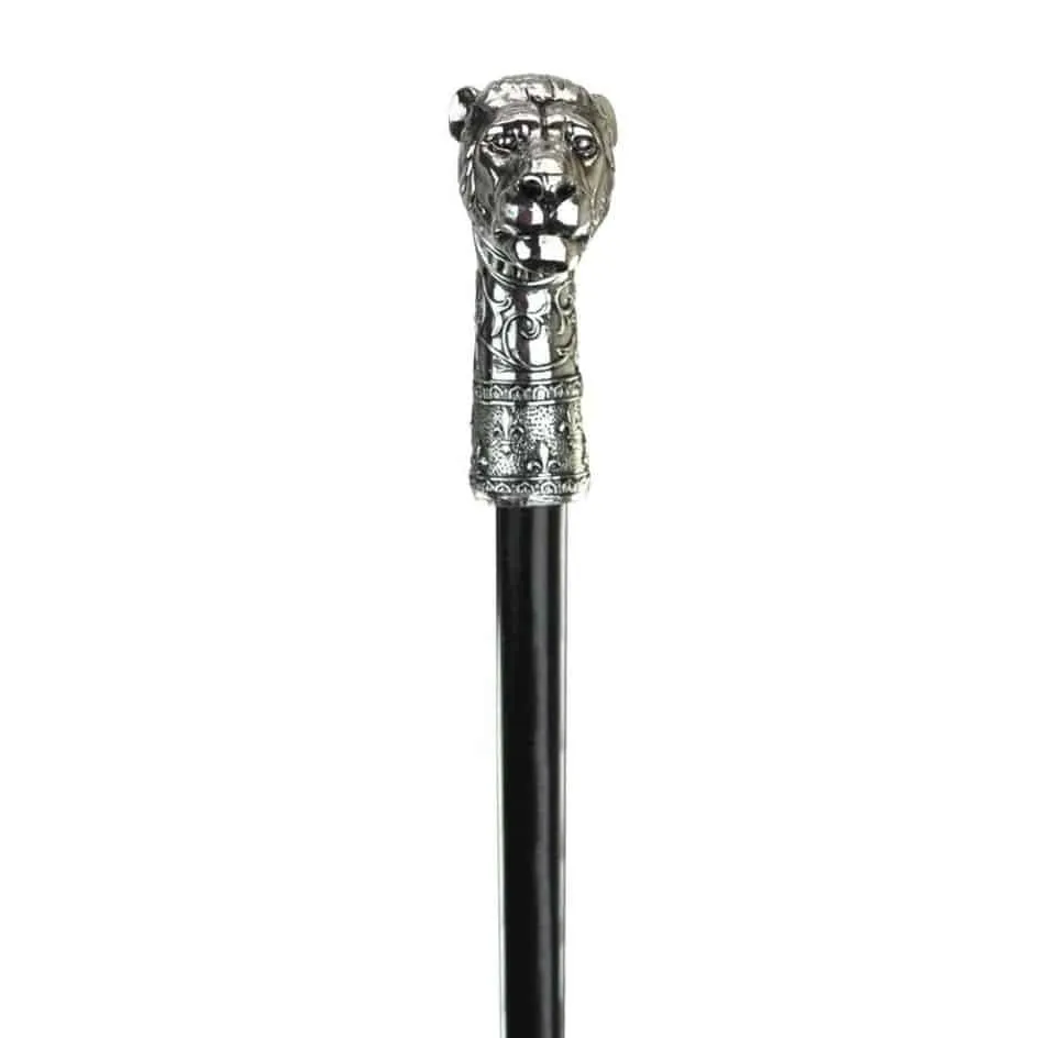 Collectible Gentleman  Walking Stick Empress Lion Head On Metal Shaft