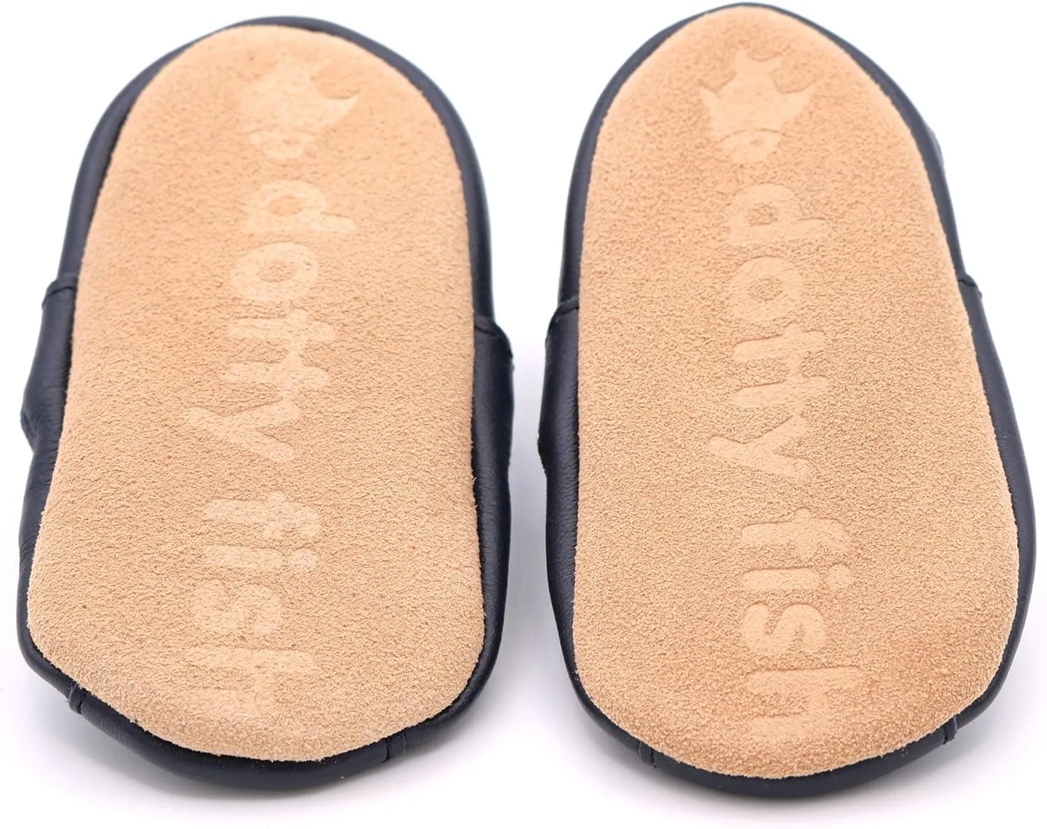 Dotty Fish Infant and Toddler Soft Leather Sandals  Barefoot-Friendly, Non-Slip Suede Sole, Podiatrist Recommended, Breathable Baby-Safe Leather, British Brand  Fits 04 Years