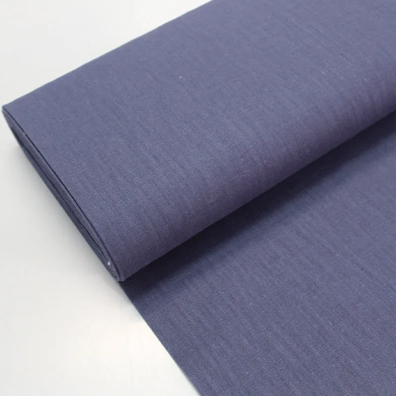 Dressmaking Washed Linen Handle - Airforce Blue