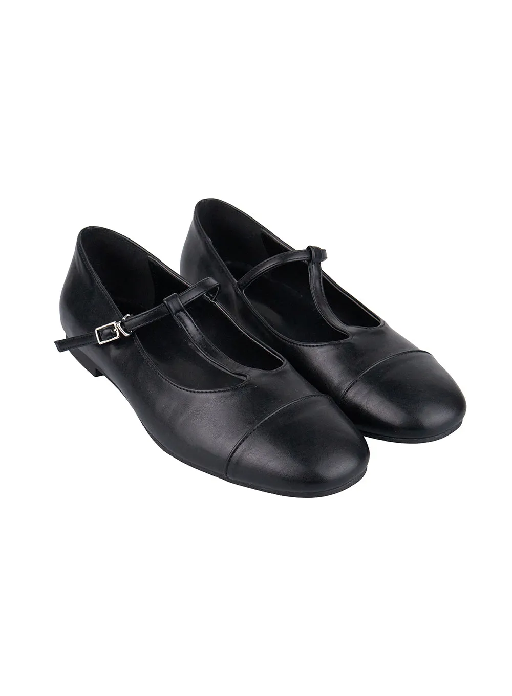 Faux Leather Buckle Loafers CO431