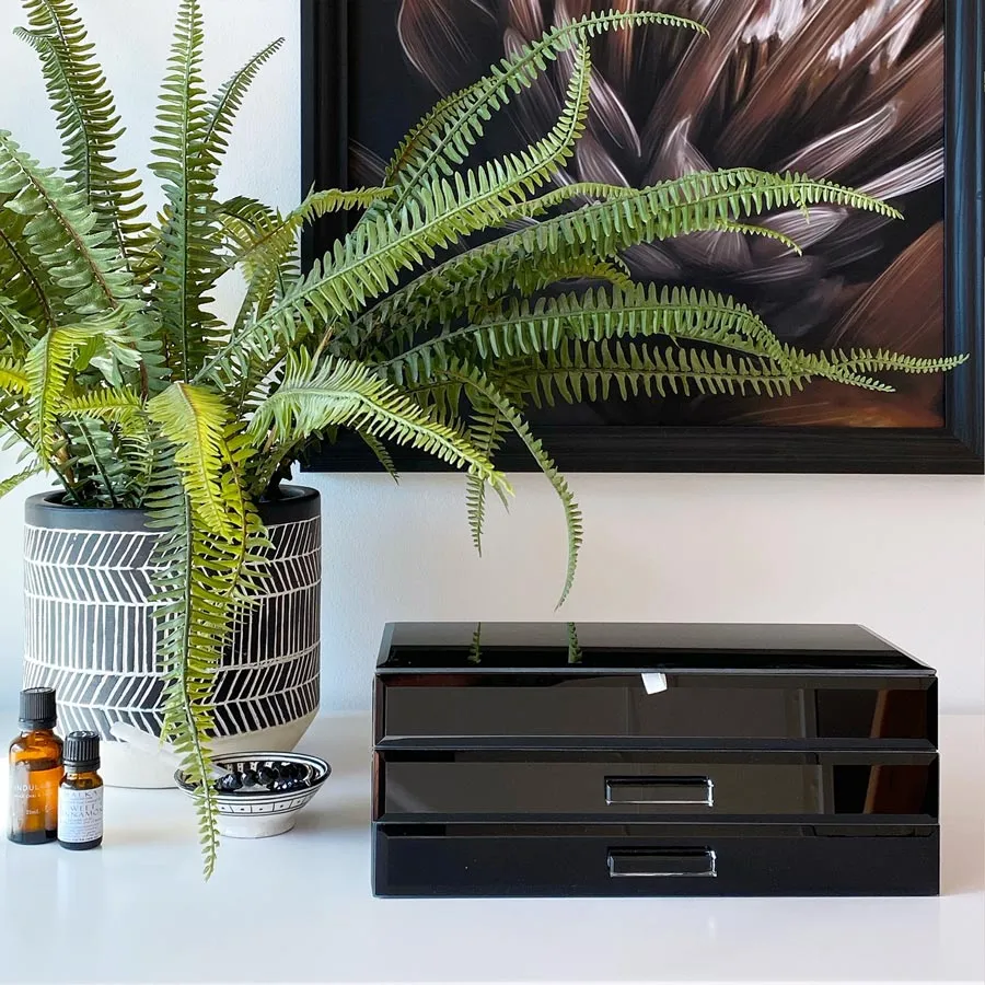 Gabriella Large Jewellery Box - Black