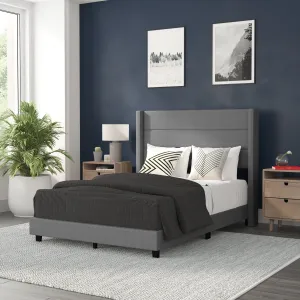 Gray Full Platform Bed YK-1078-GY-F-GG