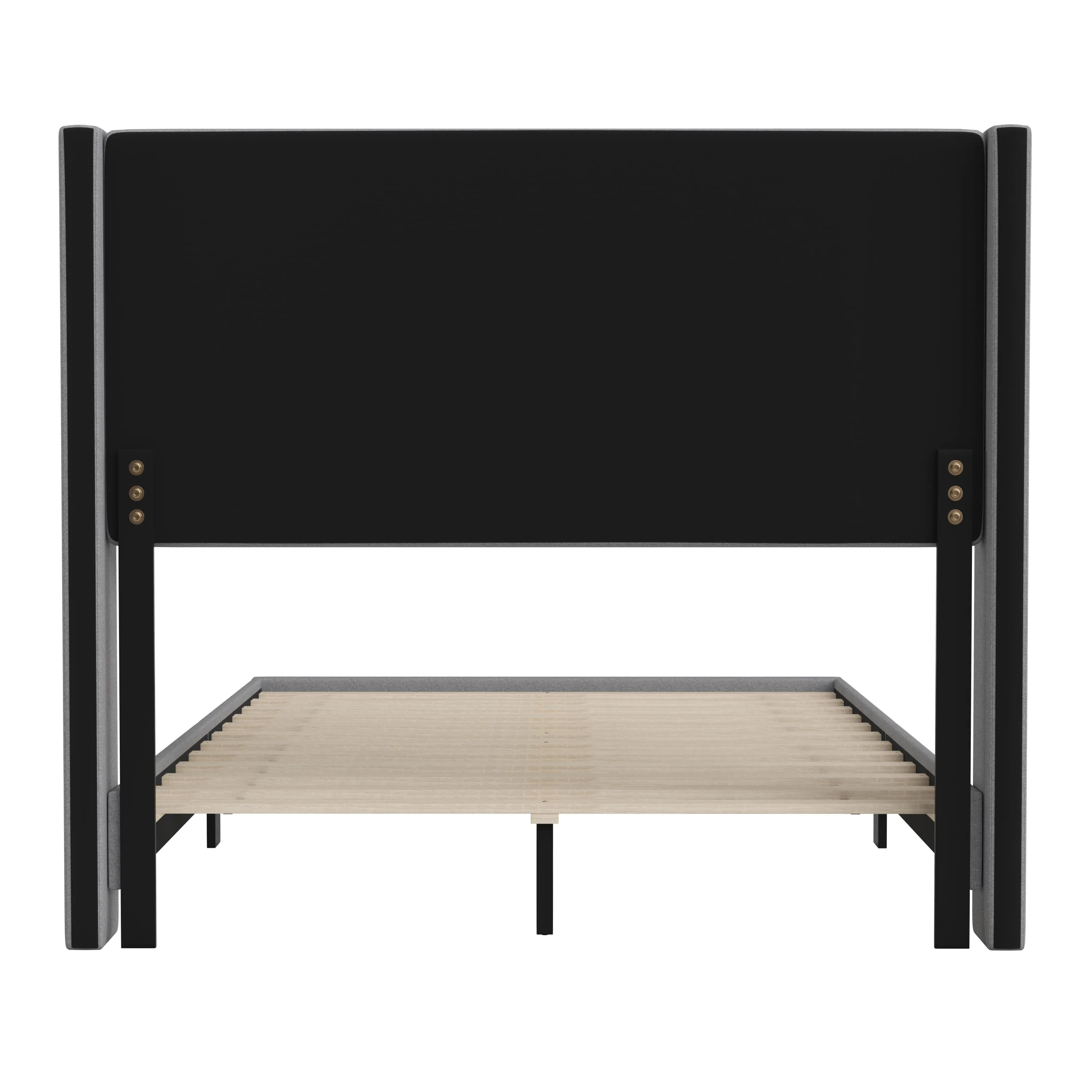 Gray Full Platform Bed YK-1078-GY-F-GG