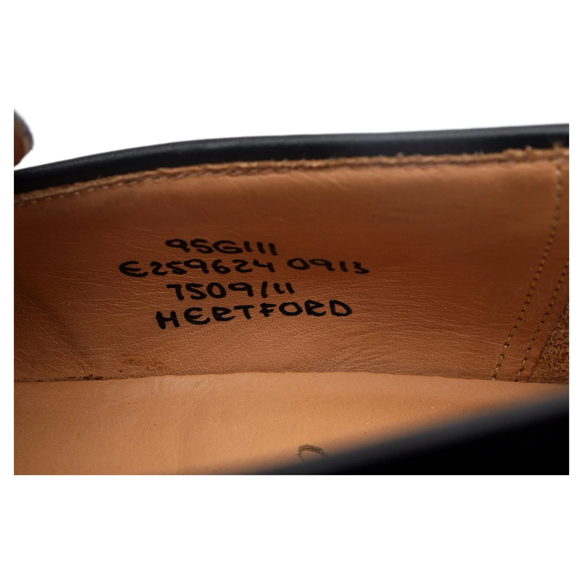 'Hertford' Black Leather Loafers UK 9.5 G