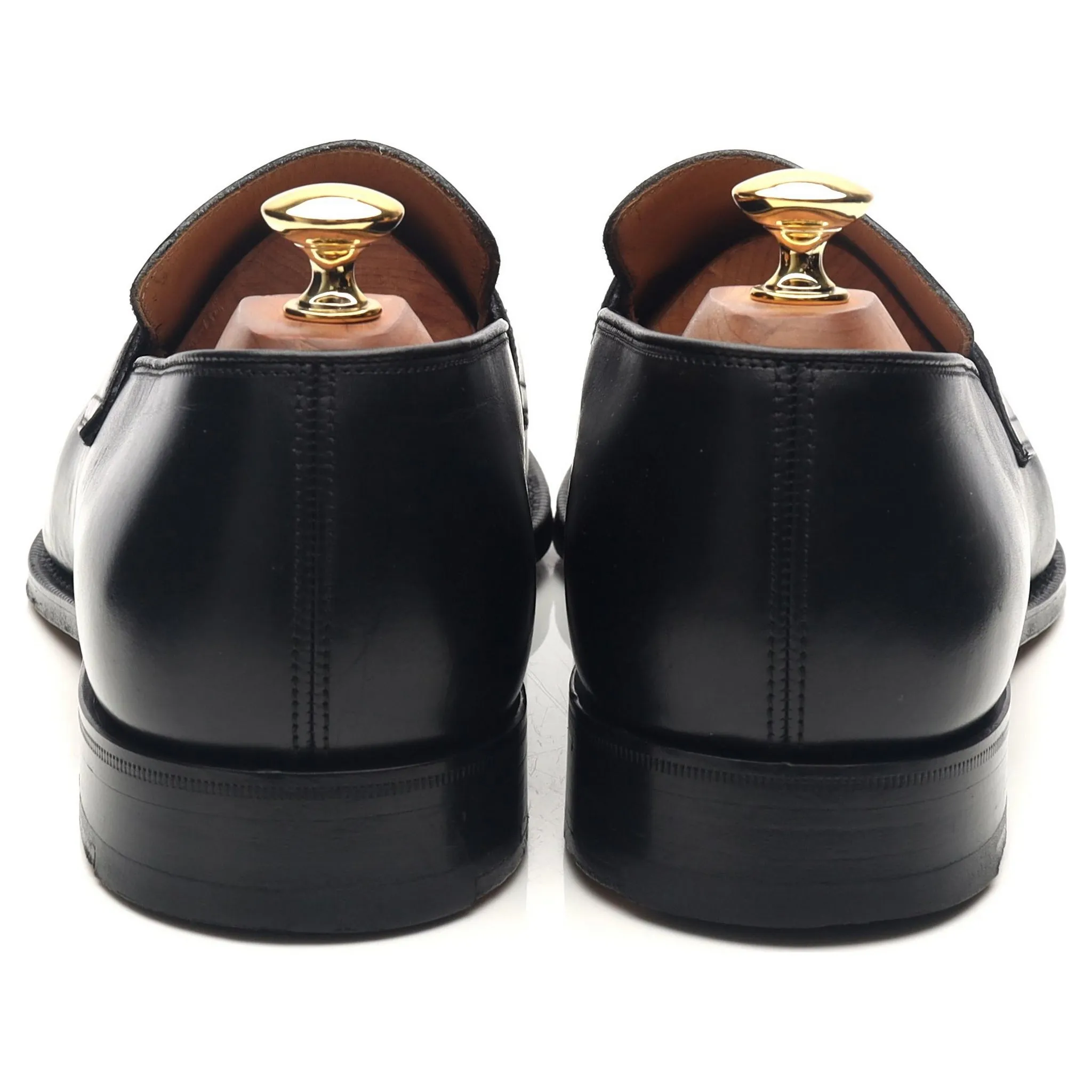 'Hertford' Black Leather Loafers UK 9.5 G