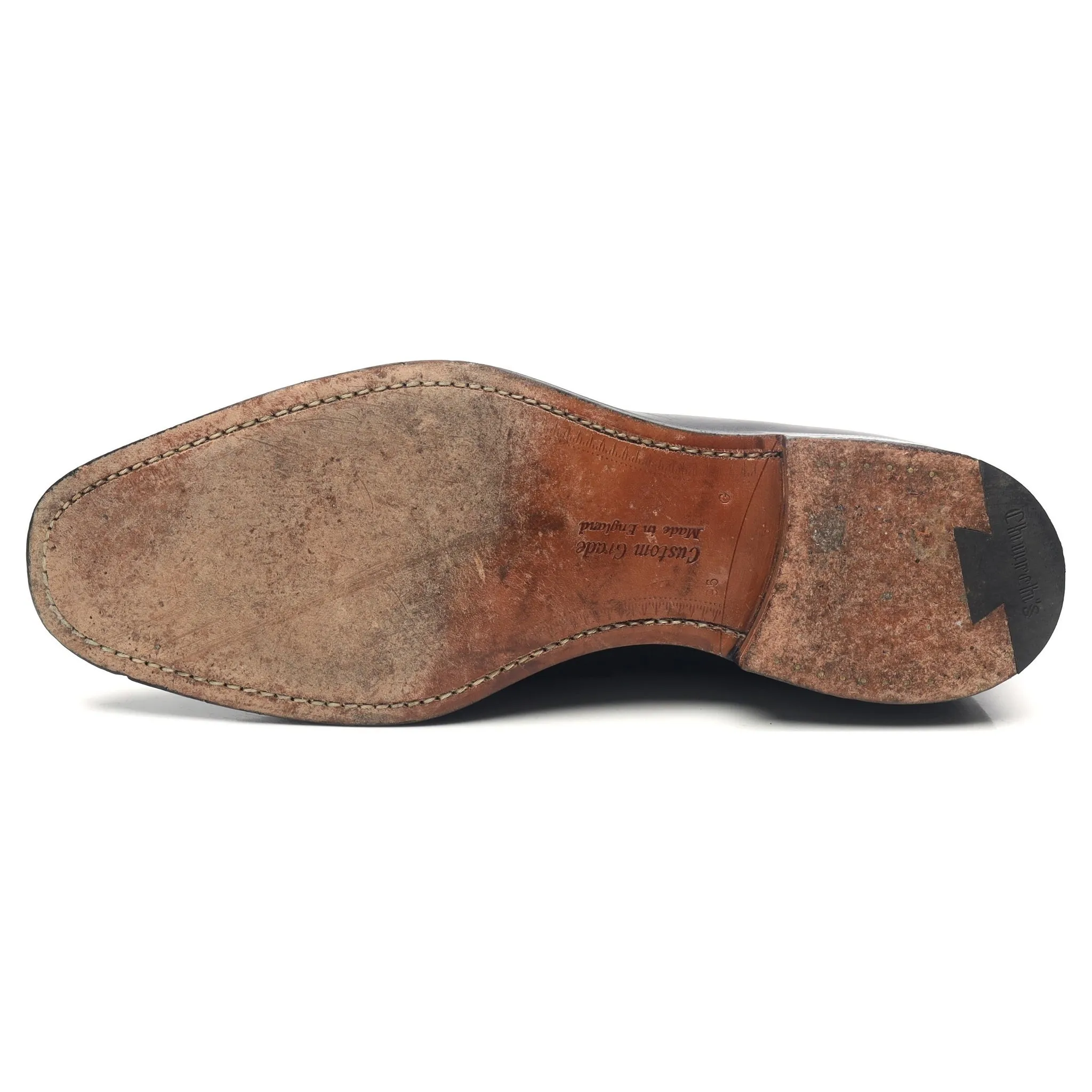 'Hertford' Black Leather Loafers UK 9.5 G