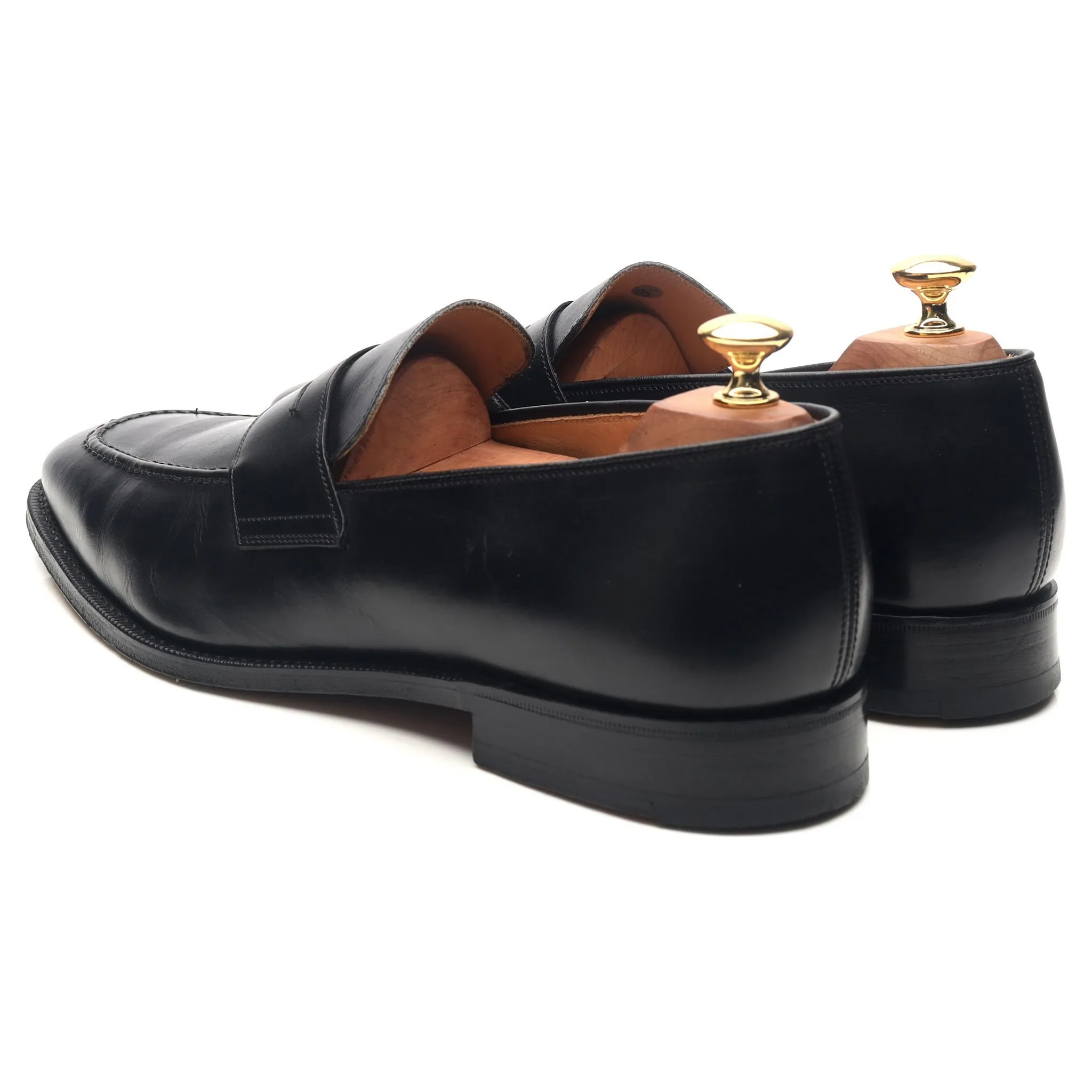 'Hertford' Black Leather Loafers UK 9.5 G