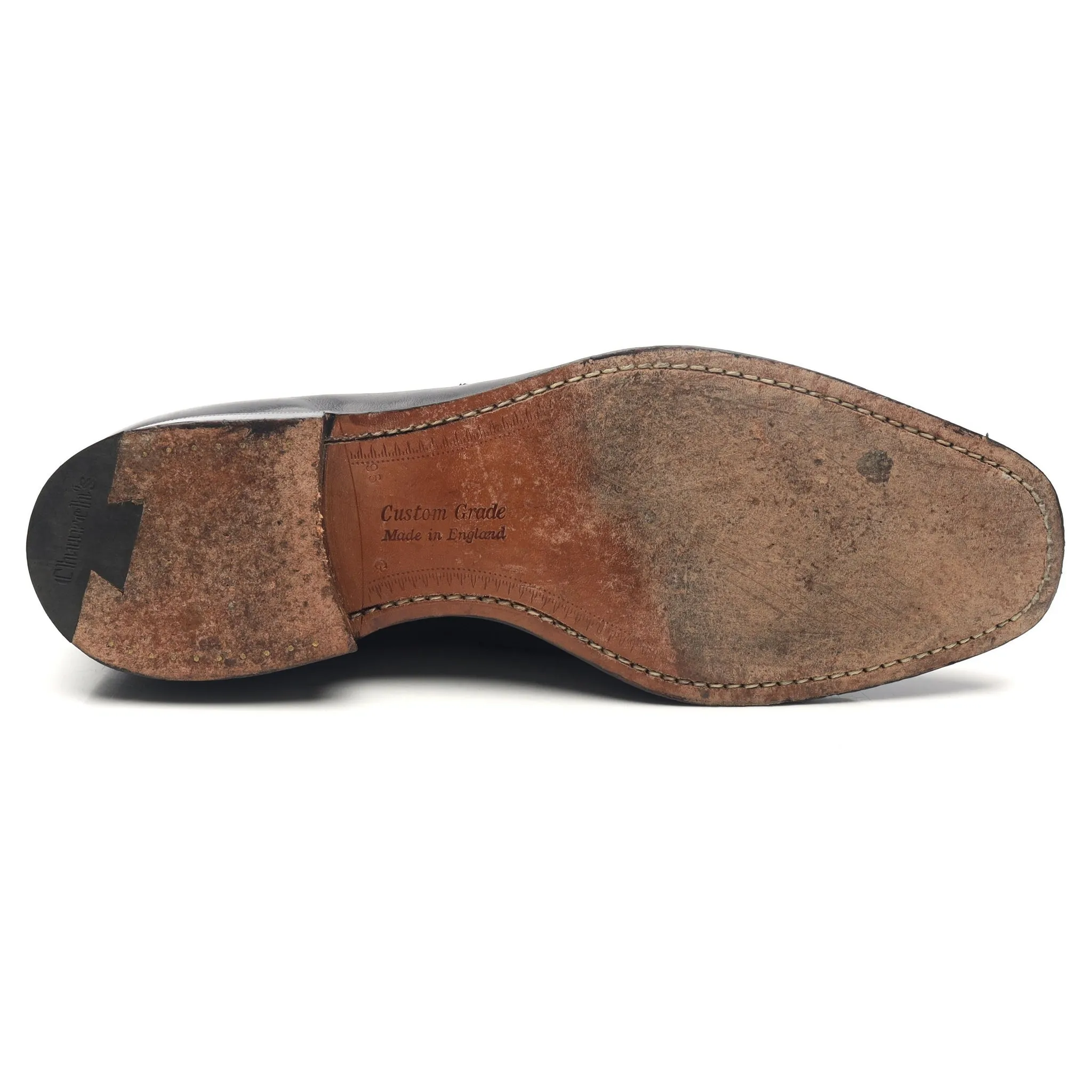 'Hertford' Black Leather Loafers UK 9.5 G