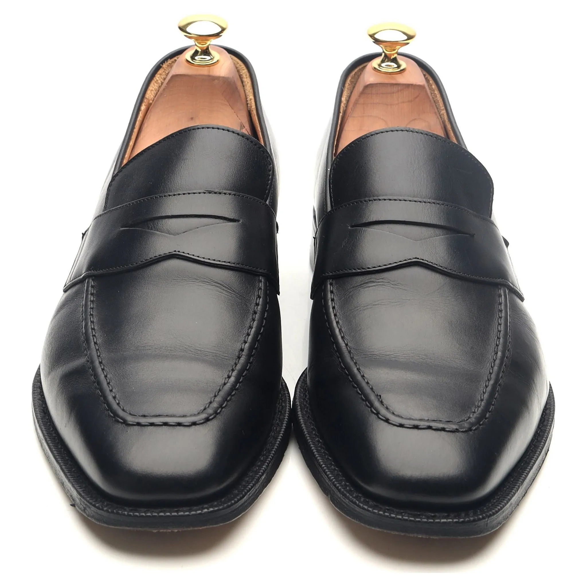 'Hertford' Black Leather Loafers UK 9.5 G