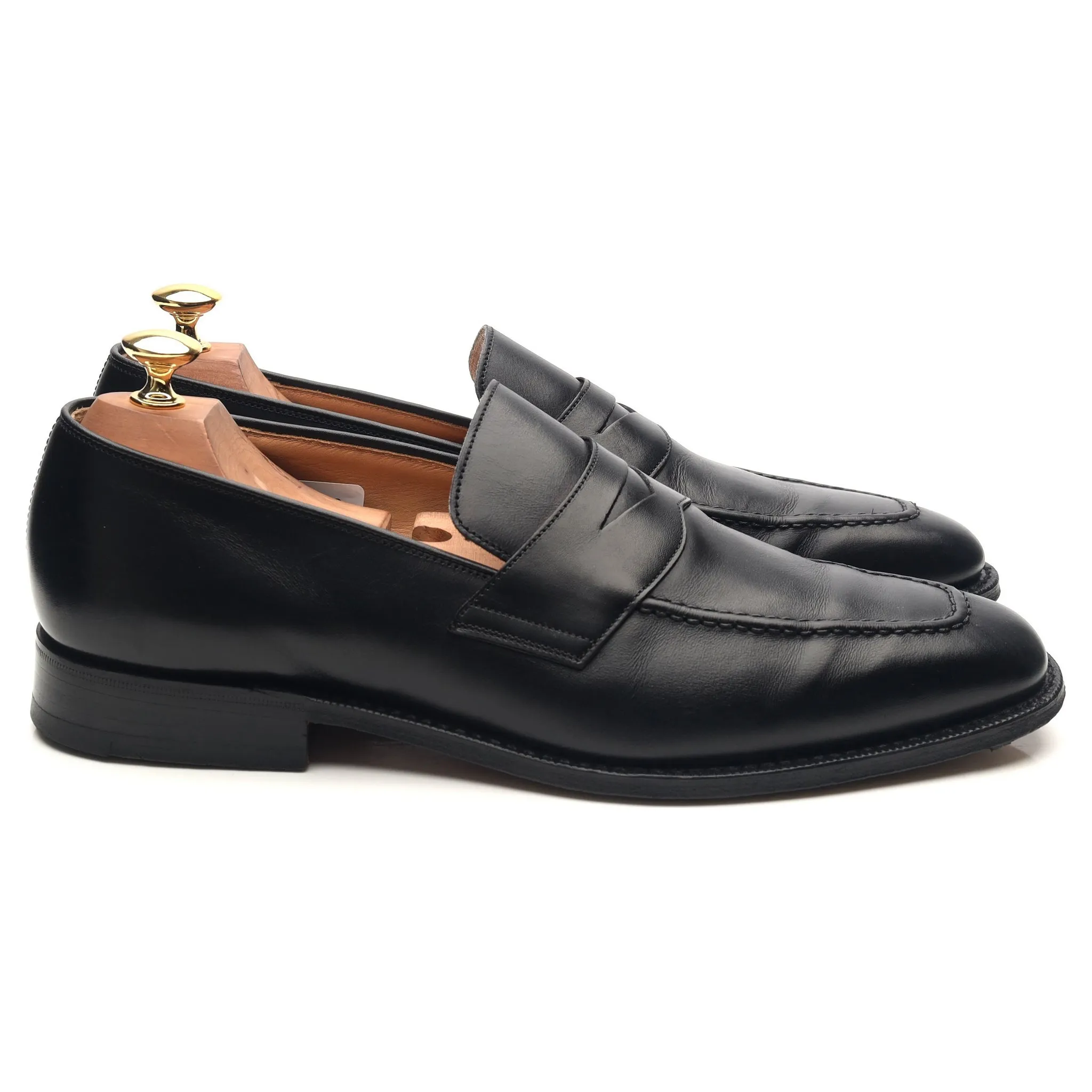 'Hertford' Black Leather Loafers UK 9.5 G