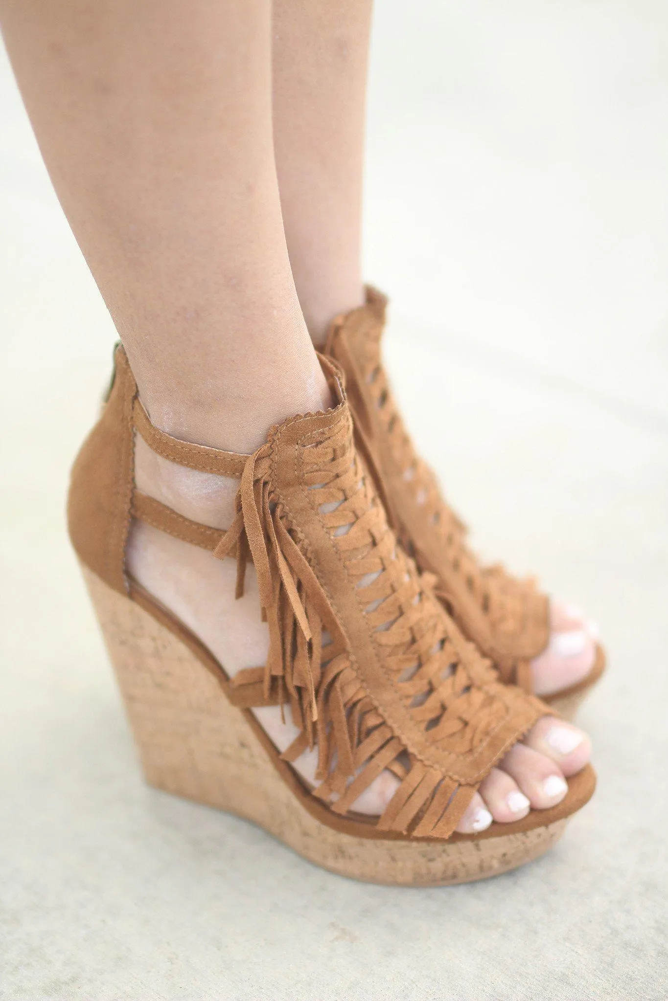 Honey Buns Tan Wedges