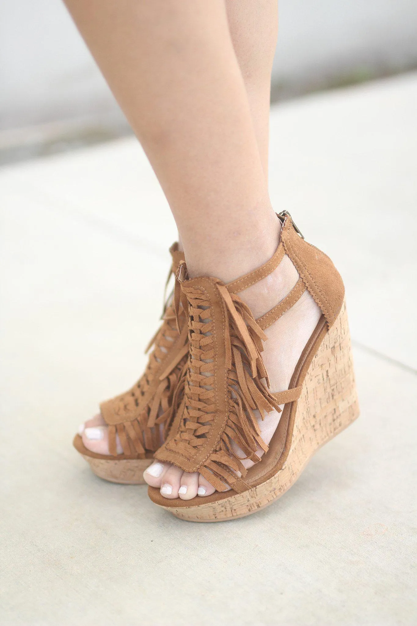 Honey Buns Tan Wedges