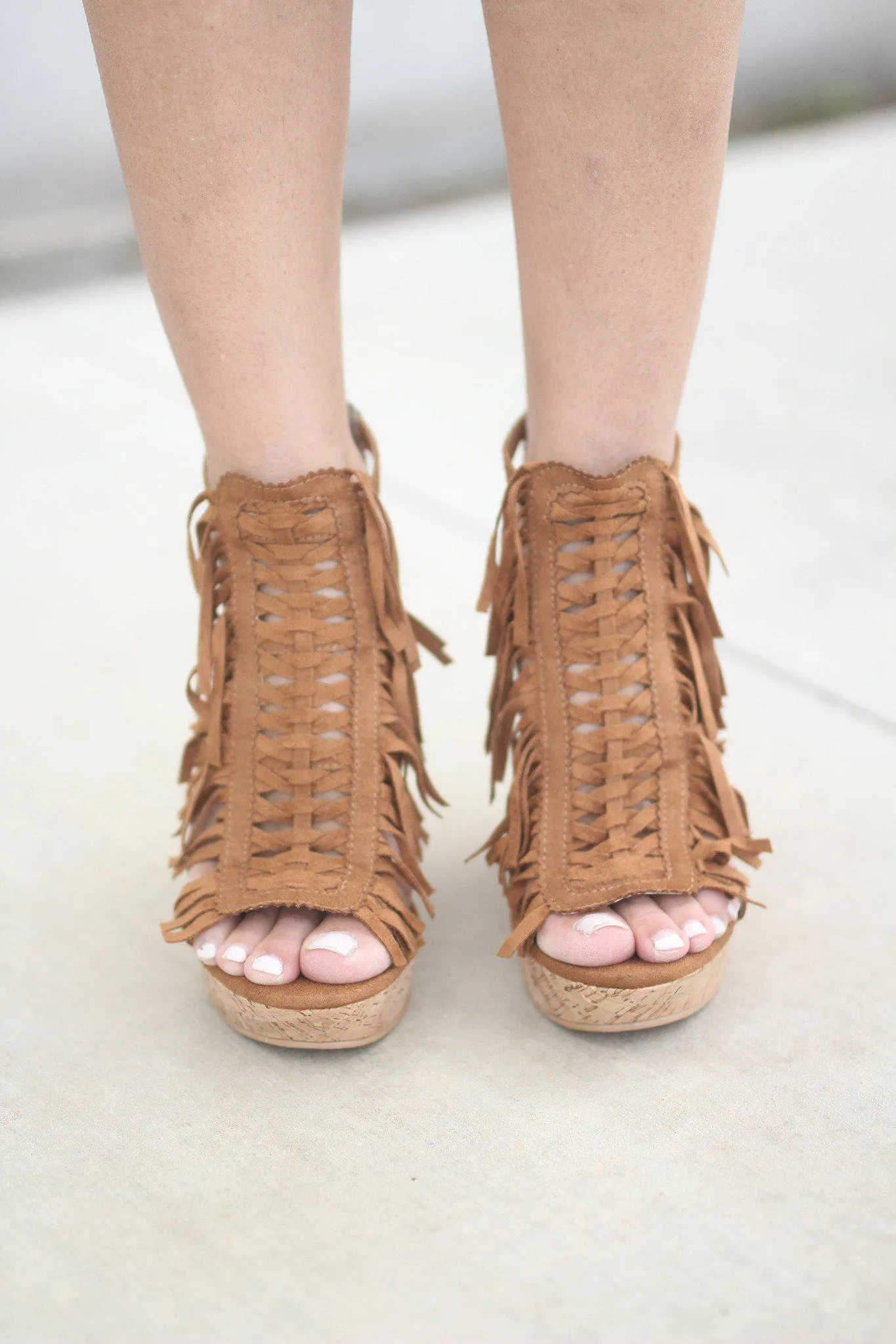 Honey Buns Tan Wedges