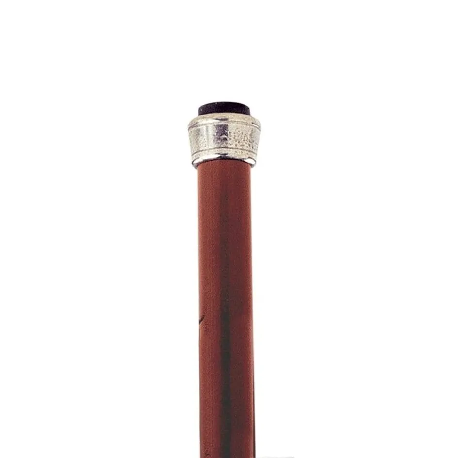 Italian Solid Hardwood Fortune Elephant Pewter Walking Stick Collectible Gift