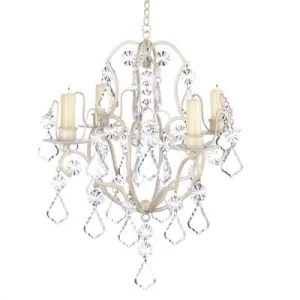 Ivory Baroque Candle Chandelier