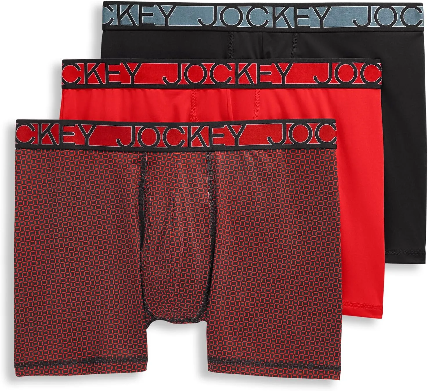 Jockey Men's Underwear Active Microfiber 5" Boxer Brief - 3 Pack