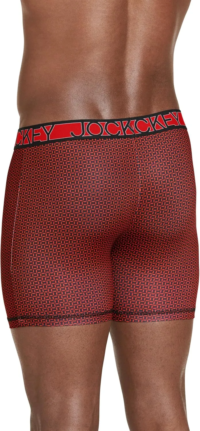 Jockey Men's Underwear Active Microfiber 5" Boxer Brief - 3 Pack