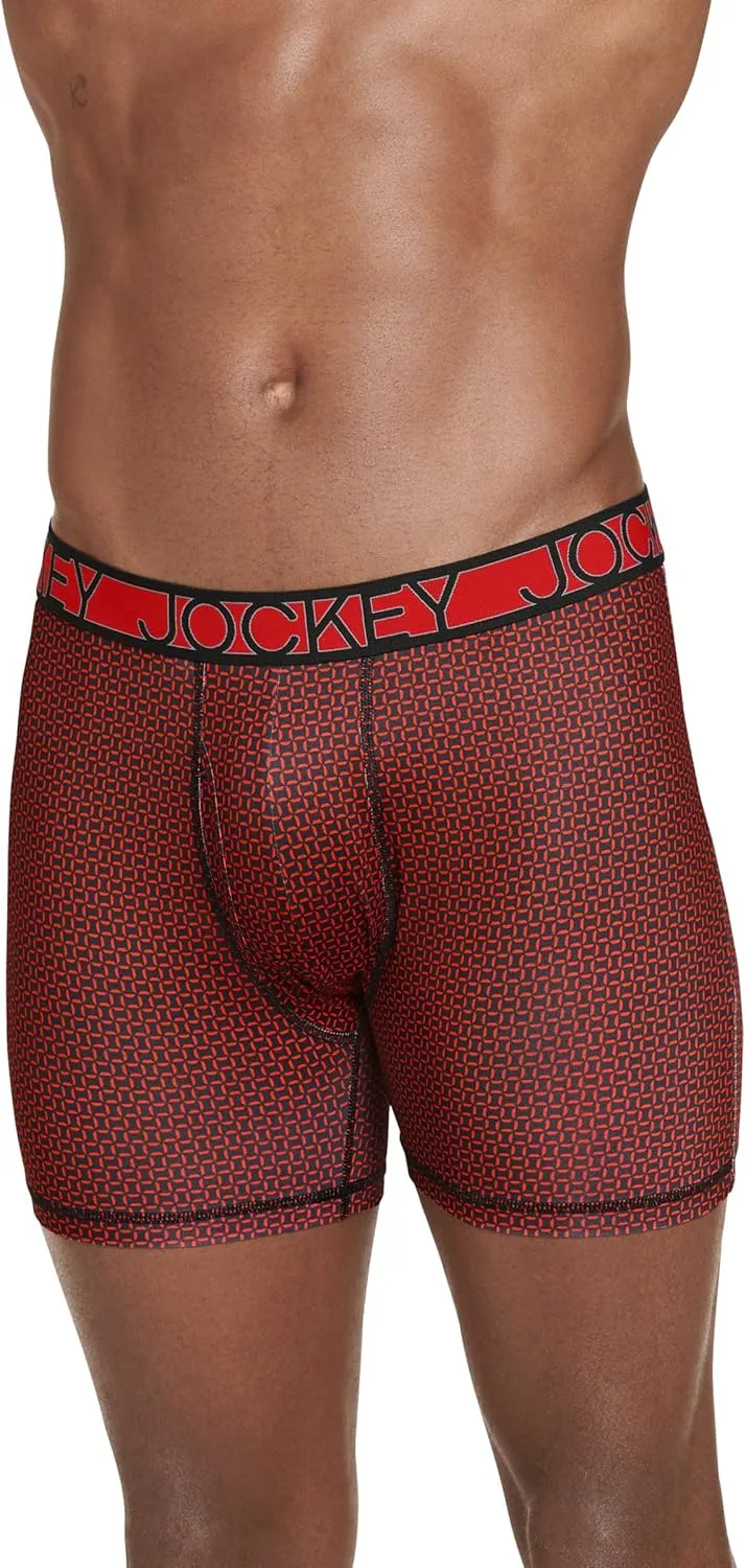 Jockey Men's Underwear Active Microfiber 5" Boxer Brief - 3 Pack