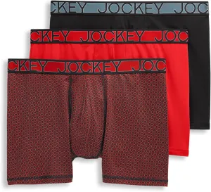 Jockey Men's Underwear Active Microfiber 5" Boxer Brief - 3 Pack