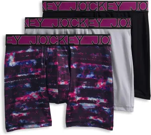 Jockey Men's Underwear Active Microfiber 5" Boxer Brief - 3 Pack