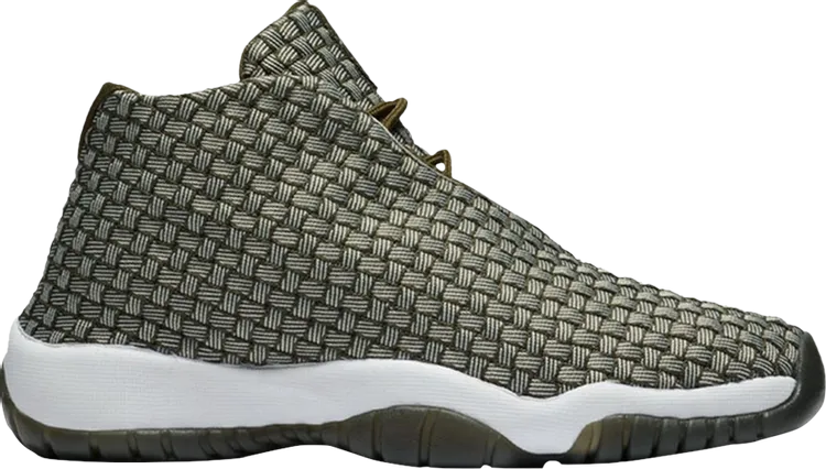 Jordan Future BG Olive Canvas Sneakers, Green