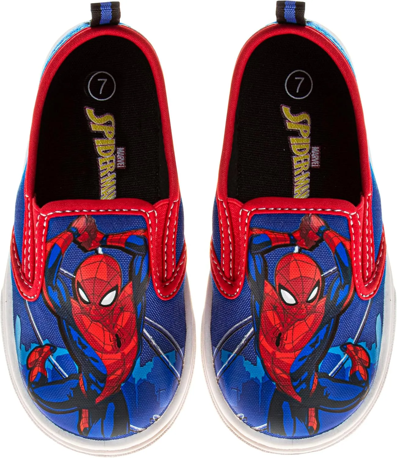 Josmo Kids Favorite Cartoon Characters Low top Slip-On Shoes - Casual Fashion Lowtop Canvas Sneakers for Boys (Sizes: 5-10 Toddlers / 11-13 Little Kid / 1-4 Big Kid)
