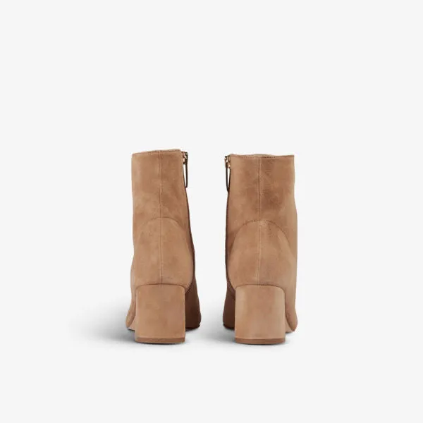 Lk Bennett Leather Heeled Leather Ankle Boots Lk Bennett Tan-Tan