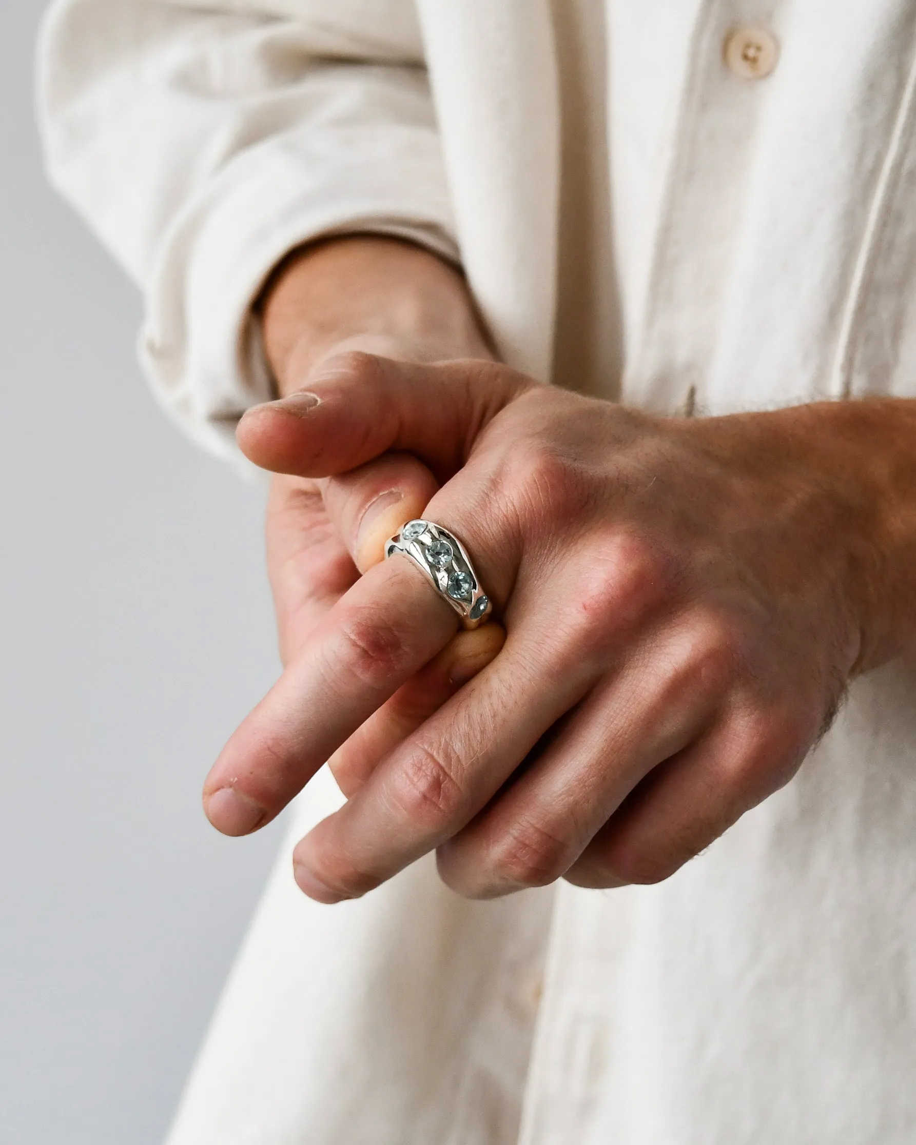 MAGMA RING | SKY BLUE TOPAZ