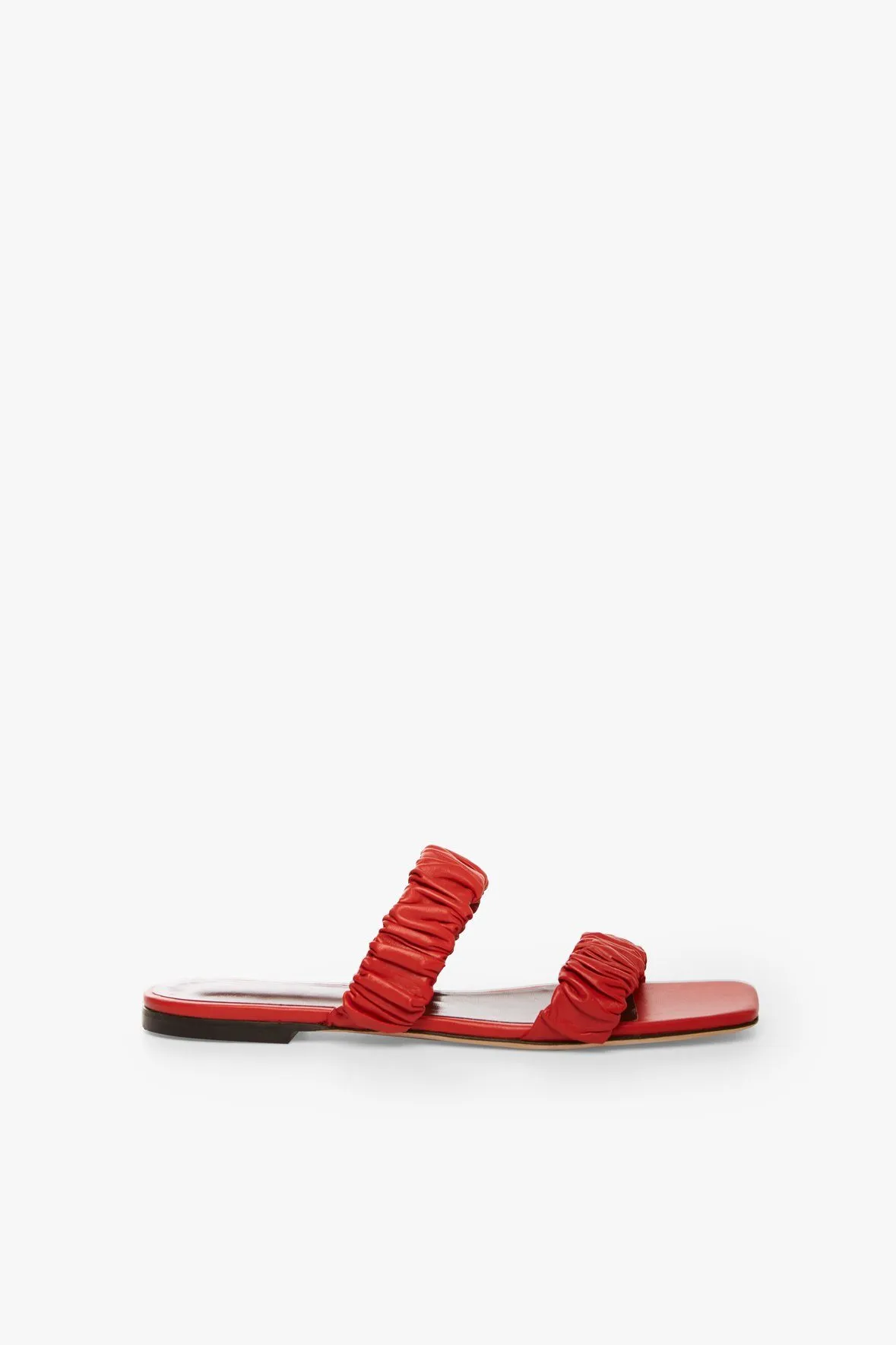 MAYA RUCHED SANDAL | SCARLET