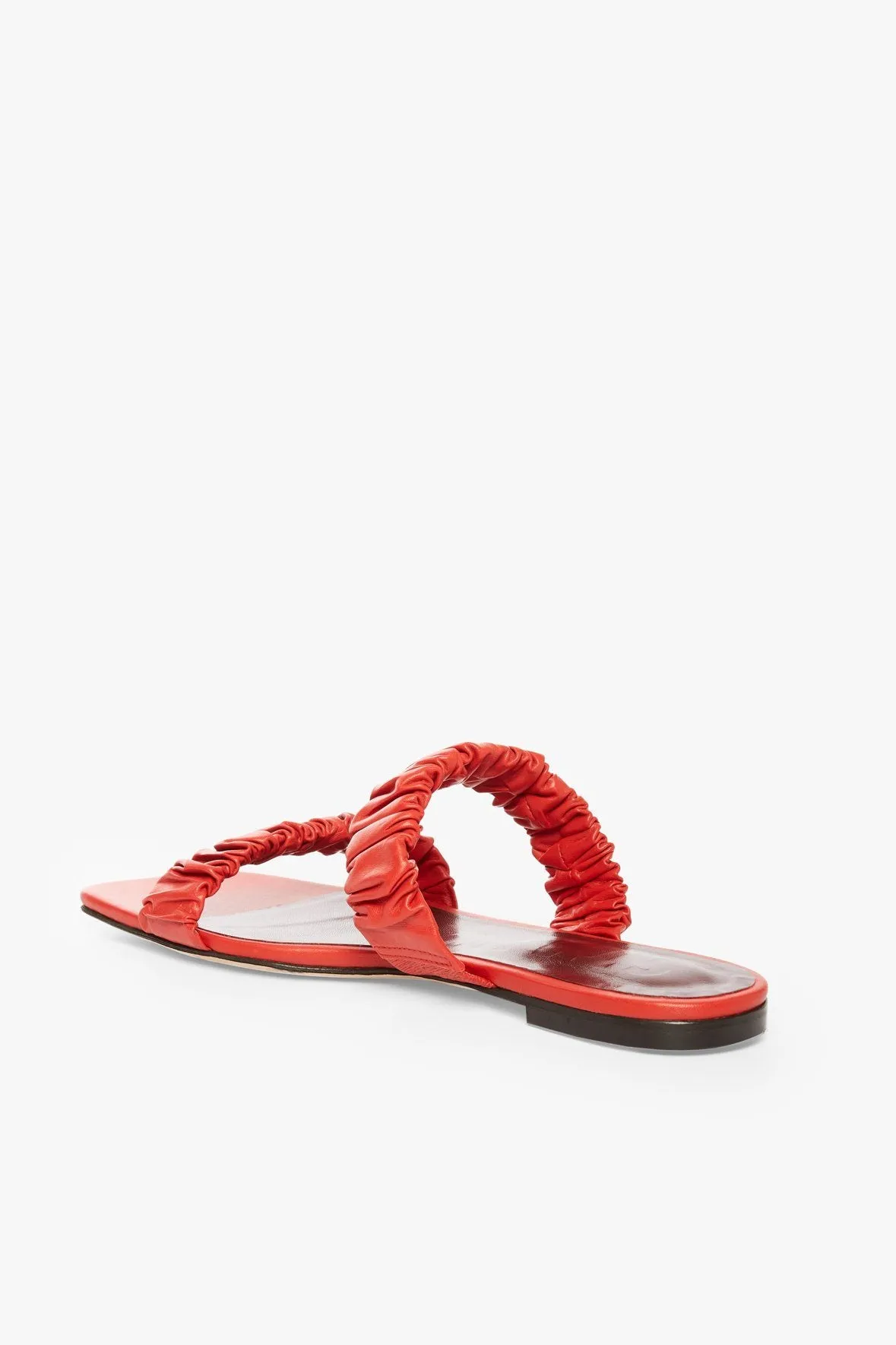 MAYA RUCHED SANDAL | SCARLET