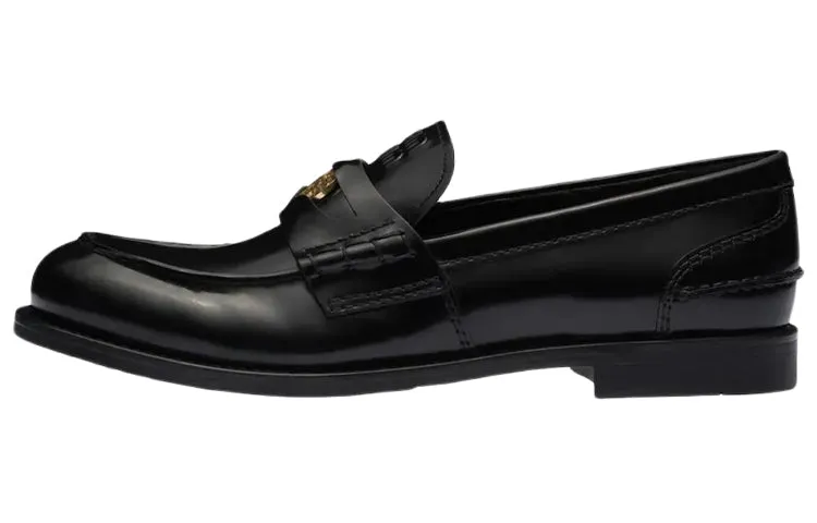 Miu Miu Penny Women's Leather Flat Loafers Black
