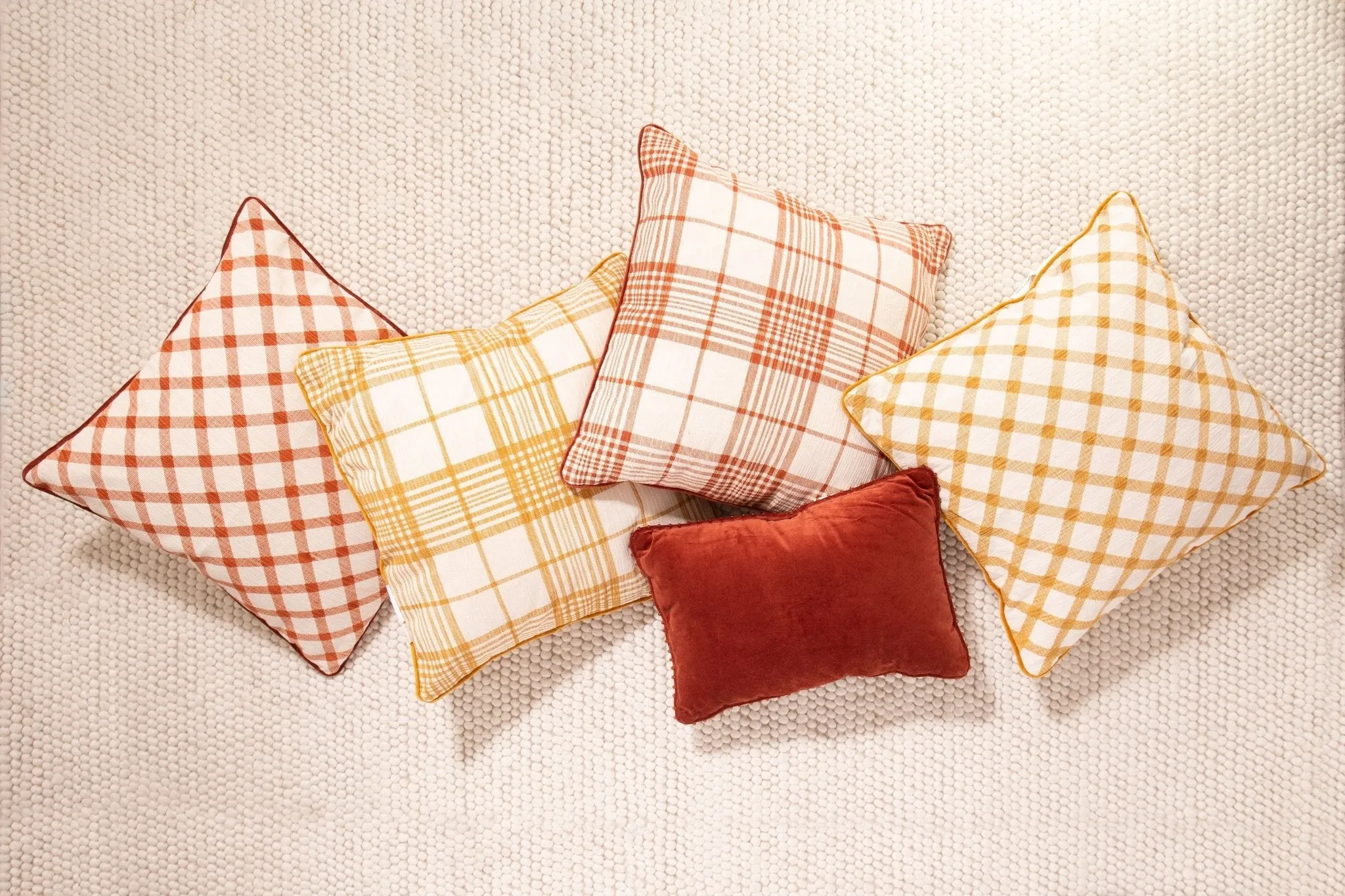 Pier 1 Rust Velvet Lumbar Pillow