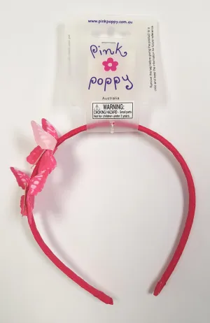Pink Poppy Fluttering Butterfly Headband Assorted Styles