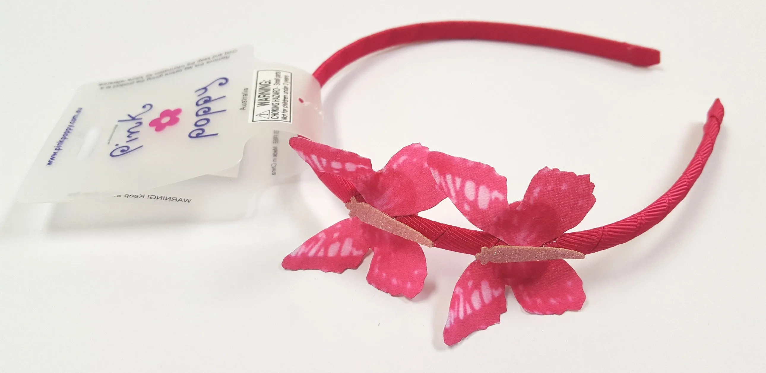 Pink Poppy Fluttering Butterfly Headband Assorted Styles