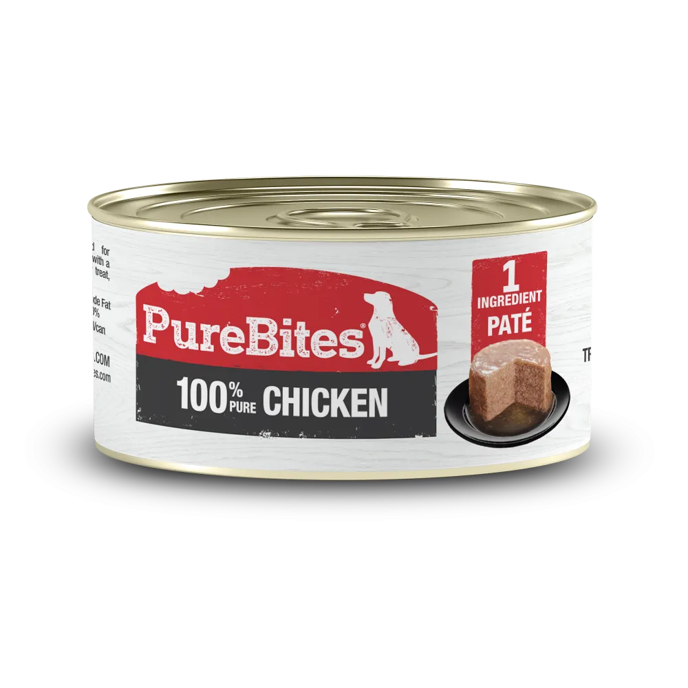 PureBites 100% Pure Chicken Pate Dog Treat
