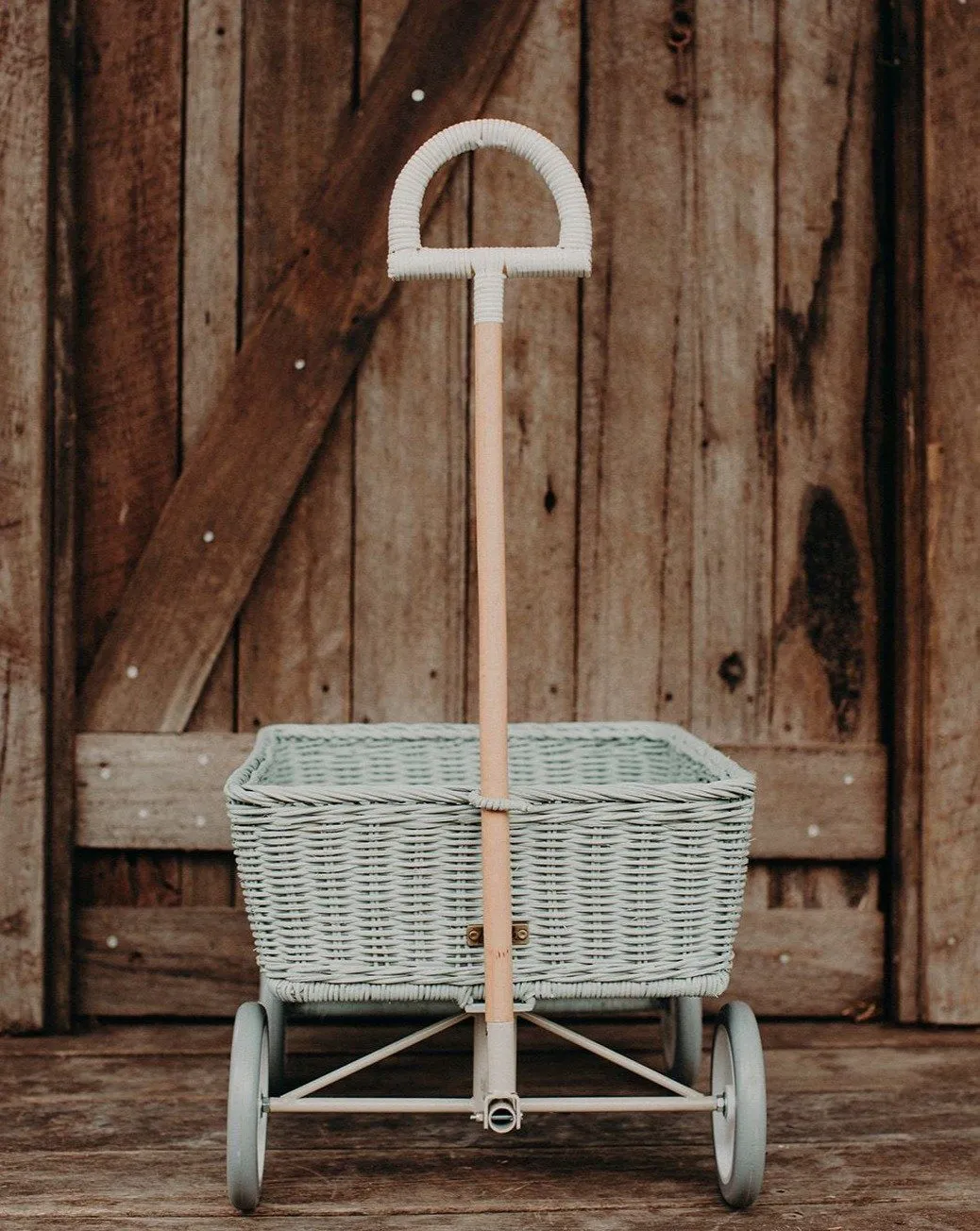 Rattan Wonder Wagon - Vintage Blue