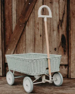 Rattan Wonder Wagon - Vintage Blue