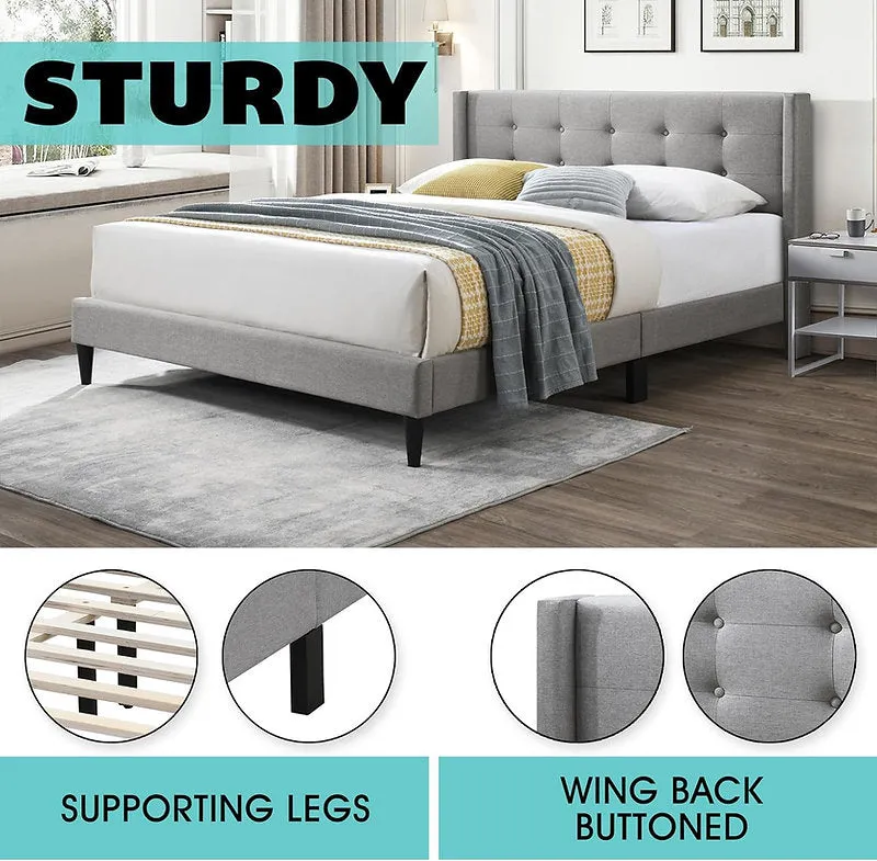 Sable Upholstered Bed | Button Tufted Bed