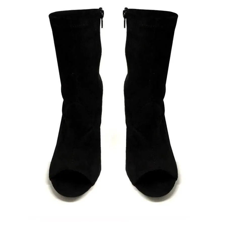 Salo Block Heel Peep Toe Ankle Boot