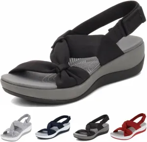 Sandals for Women 2025 Orthopedic Arch Support Reduces Pain Comfy Sandal Walking Shoes Orthotic Low Platform Wedges Sandals with Back Strap