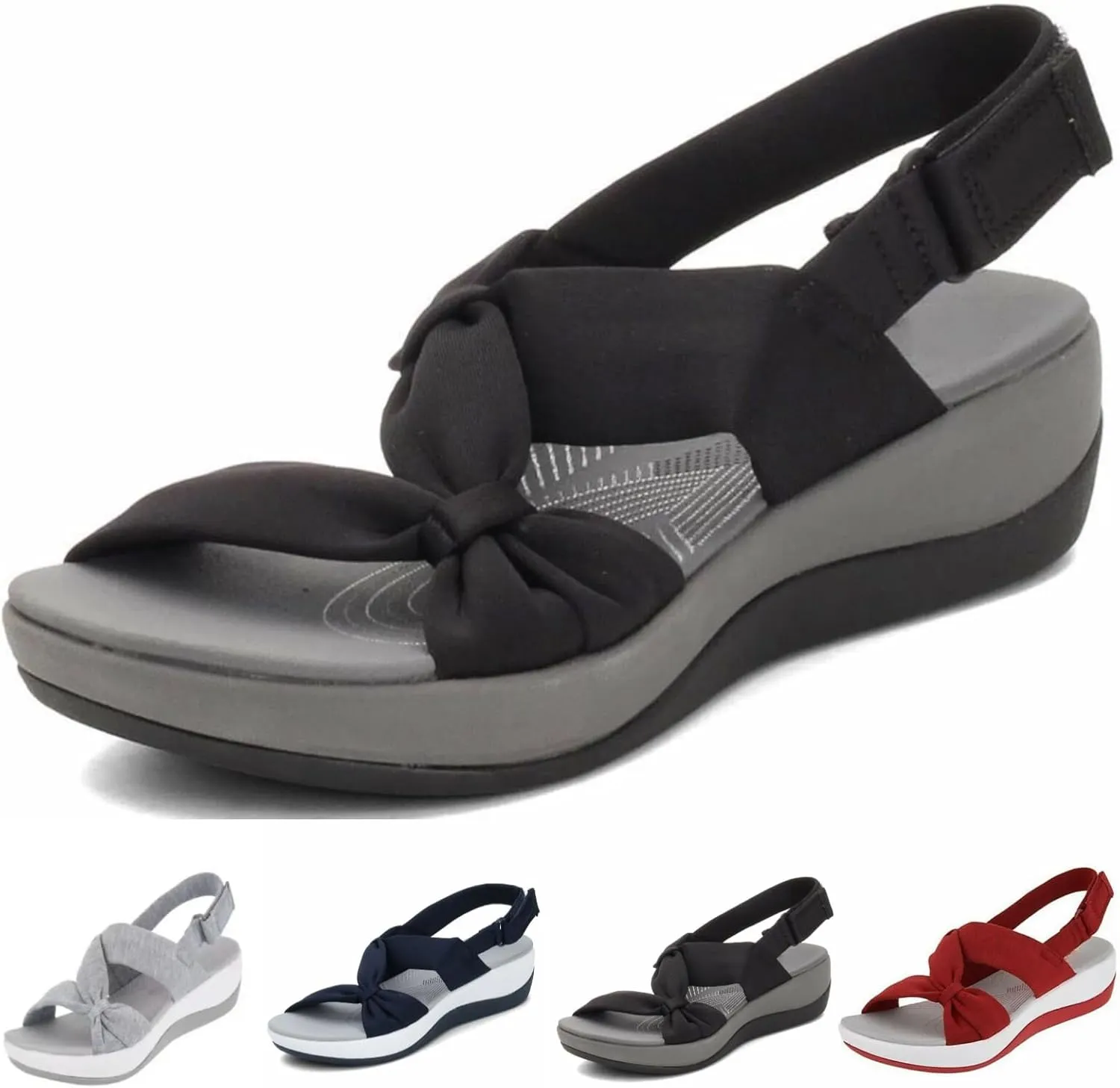 Sandals for Women 2025 Orthopedic Arch Support Reduces Pain Comfy Sandal Walking Shoes Orthotic Low Platform Wedges Sandals with Back Strap