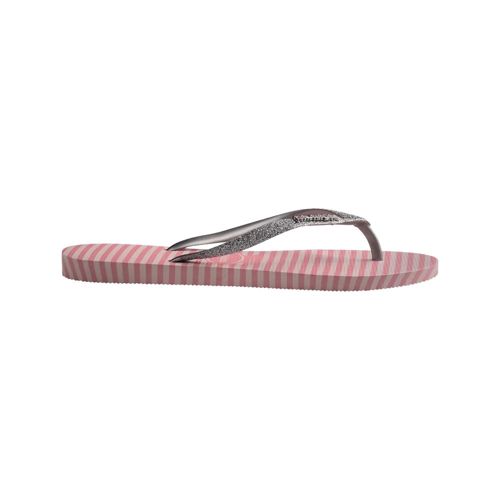 Slim Glitter Stripes Flip Flops